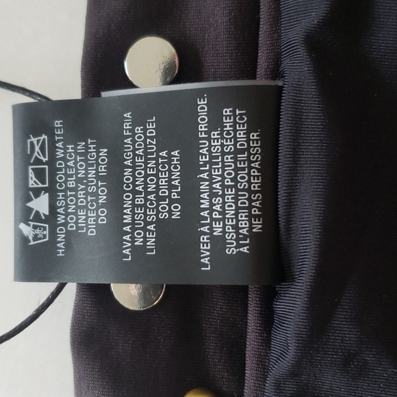 Dolce Vita Stella Studded Bandeau Bikini Top Size S‎ Black Gold Silver Metallic - Picture 11 of 13